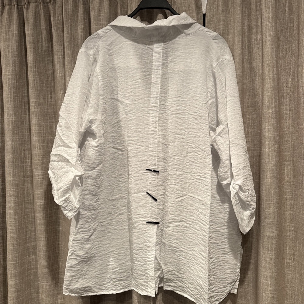 Soft Surroundings Tunic Kimono Cardigan Size 1X Open Front Button Lagenlook Boho